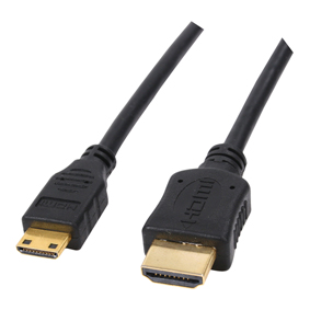 Cble de connexion HDMI vers mini HDMI plaqu or - 1,5m, cliquez pour agrandir 