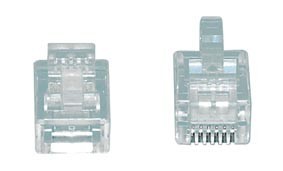 Connecteur modulaire 6 broches 6 contacts - RJ12, cliquez pour agrandir 