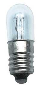 Lampe  embase E10 tubulaire 12V 0.1A, cliquez pour agrandir 