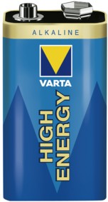 Pile alcaline Varta High Energy - LR22 - 6LR61 - 9V, cliquez pour agrandir 