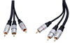 Cble 3 RCA mle vers 3 RCA mle, double blindage, haute qualit, contact plaqu OR, 1.5m