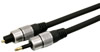 Câble optique, fiche Toslink - fiche 3.5mm, haute qualité, plaqué OR, chromé, 2.5m