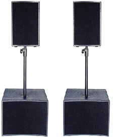 BST - SOUNDMATE-2 - Systme 2.2, Cais. amplifis 38cm 2x600W + 2x150W Sat 25cm, cliquez pour agrandir 