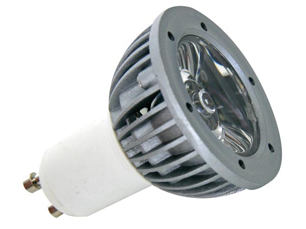 3w Led Lamp - Red - 230V - Gu10, cliquez pour agrandir 