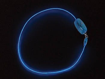 Collier lectroluminescent Bleu, 50cm, cliquez pour agrandir 