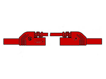 Hirschmann - Cordon de Mesure Isole 4mm 50 cm avec Reprise - Rouge (MLB-Sh/Ws 50/1), cliquez pour agrandir 