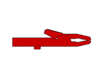 Hirshmann - Pince crocodile isolee 4mm 25A - rouge (ak 2s), cliquez pour agrandir 
