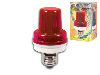 Mini Lampe Flash Rouge Clair, 3.5W, Douille E27, cliquez pour agrandir 