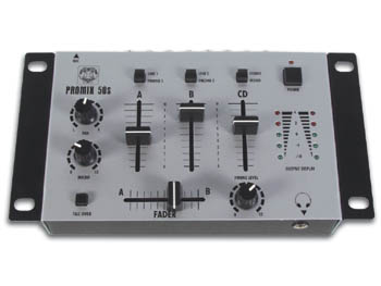 Table de Mixage Stereo a 3 Canaux + 2 Entrees Micro - Version Argentee, cliquez pour agrandir 