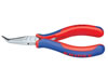 Bent half-round electronics gripping pliers, 145mm