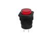 Interrupteur Rond Illum LED 1p SPST Off-(On) 3A/125Vac 1,5A/250VAc - Rouge