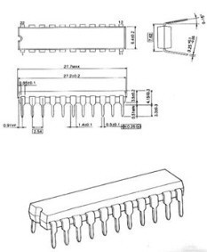 TC5501P , Toshiba - sram 256x4 5V, cliquez pour agrandir 