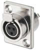 Fiches XLR miniature ch�ssis, m�les et femelles, 3 p�les