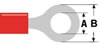 Cosse a Oeil A=4.3mm B=6mm - Rouge, 100pcs