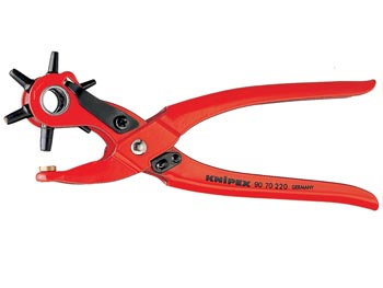 Revolving punch pliers, powder-coated, 220mm, cliquez pour agrandir 