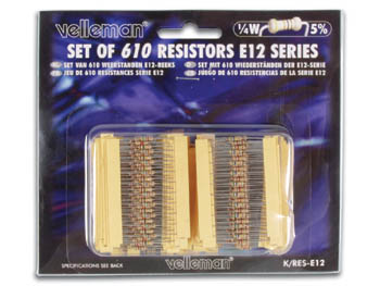 Jeu de 610 Resistances (s�rie E12), cliquez pour agrandir 
