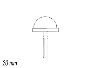 LED Geante Rouge Diffusante 20mm, cliquez pour agrandir 