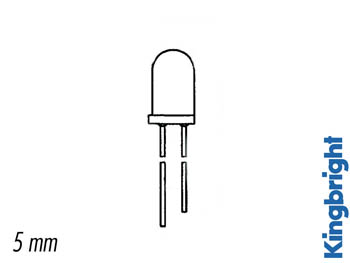 Phototransistor Transparent 5mm 940Nm, cliquez pour agrandir 