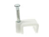 Clip de Fixation Plat, Blanc, 4mm (100pcs/bo�te)