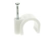 Clip de Fixation Rond, Blanc, 6mm (100pcs/bo�te)