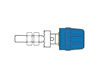 Douille 4mm - Longue Tige - Bleu (pk 10A)