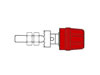 Douille 4mm - Longue Tige - Rouge (pk 10A)