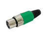 Fiche XLR Femelle Nickel�e 3 Broches - Vert