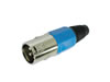 Fiche XLR Male Nickel�e 3 Broches - Bleu