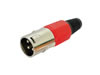 Fiche XLR Male Nickel�e 3 Broches - Rouge