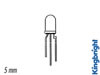 LED Bicolore Rouge / Jaune 5mm - Blanc Diffusant