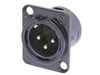 Neutrik - NC3MDL1-B - Embase XLR, 3 Points Male, Dor�, Noir, Type D